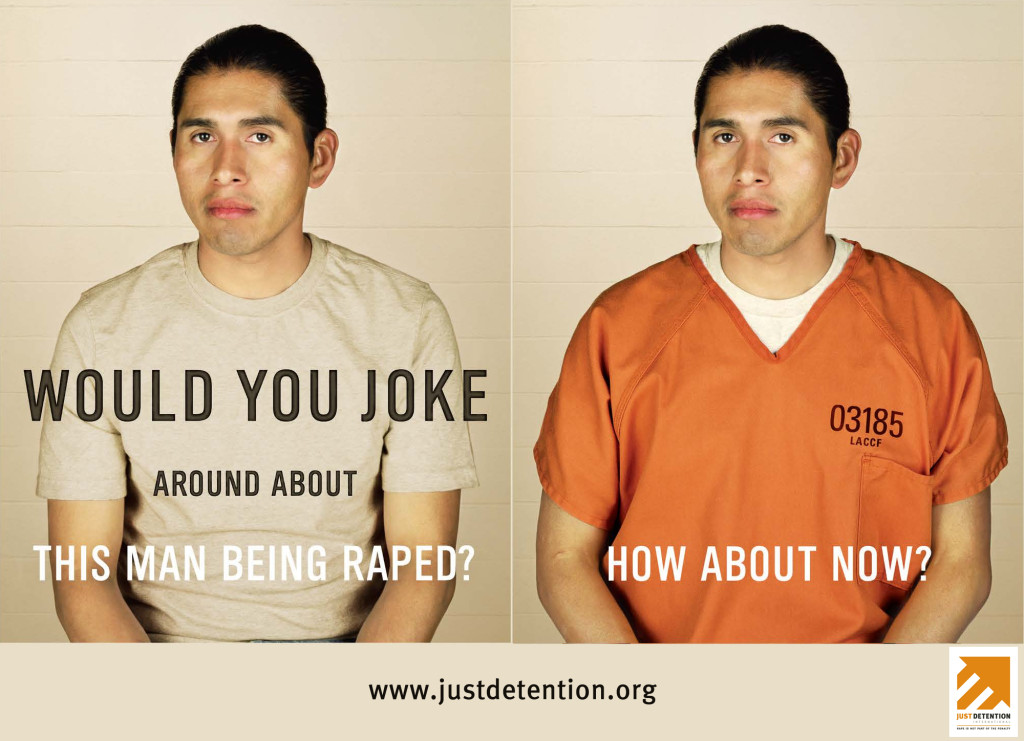 Would you job around about this man being raped? How about now?